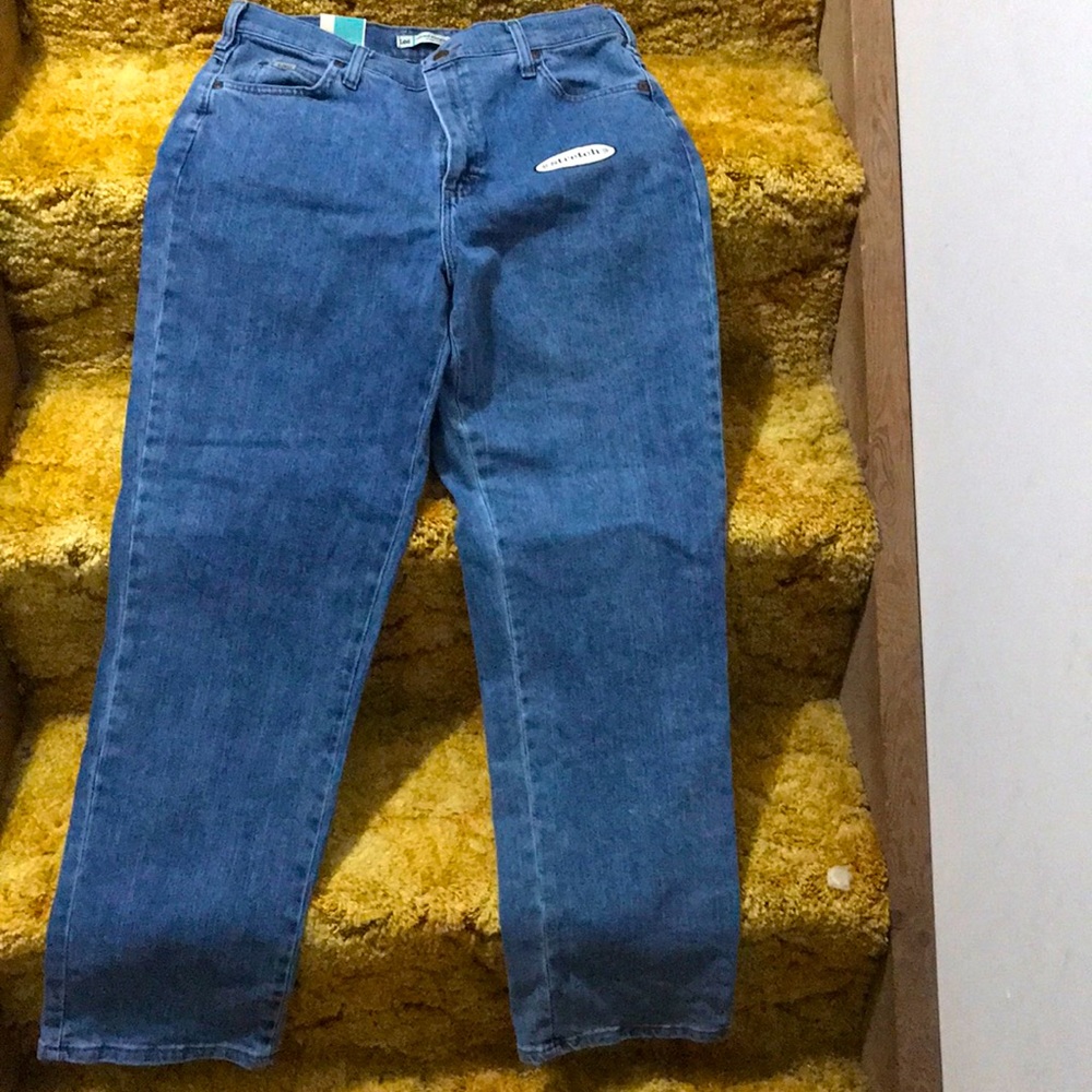 Lee Jeans 12 Light Stone Relaxed Straight Leg Denim Pants Medium W/tags